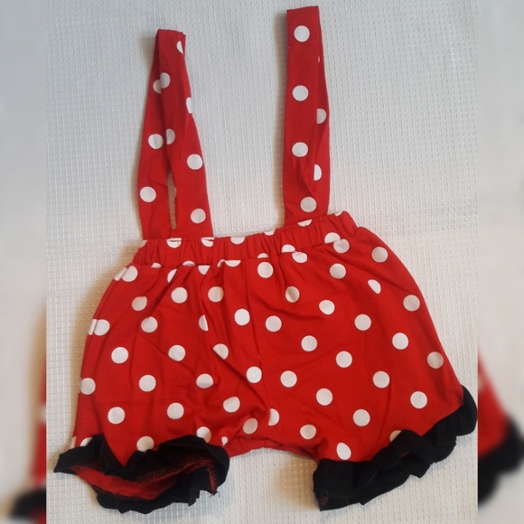 NEW Minnie Mouse red overall suspenders XL 6T - Picture 5 of 8